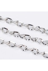 #14 Cable Chain Twisted 5x4mm Platinum 16 Feet  NF