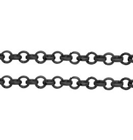 #24  Rolo Chain 2x1mm  Gunmetal  16 Feet