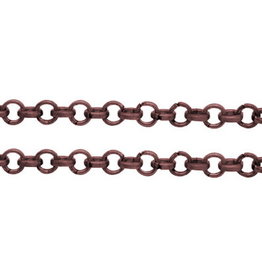 #24  Rolo Chain 2x1mm  Antique Copper  16 Feet  NF