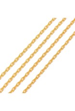 #13 Cable Chain Textured 5x3.5mm Gold  16 Feet