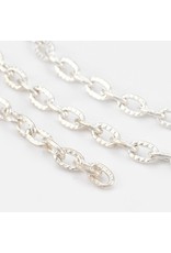 #13 Cable Chain Textured 5x3.5mm  Silver  16 Feet  NF