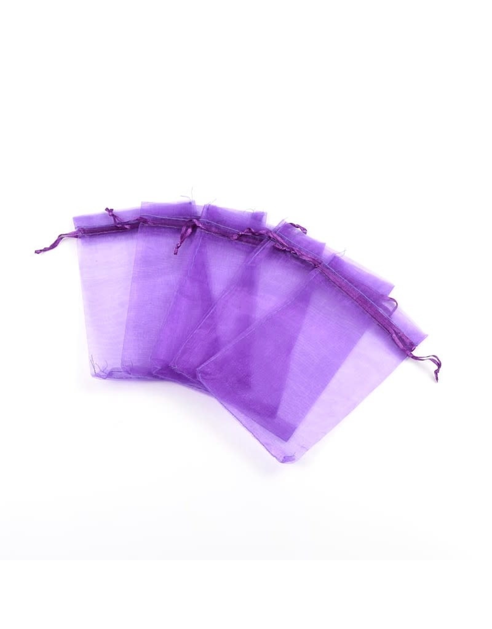 Organza Gift Bag Purple  15x10cm  x10