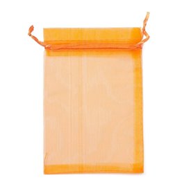 Organza Gift Bag Orange  15x10cm  x10
