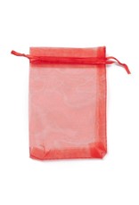 Organza Gift Bag Red  15x10cm  x10