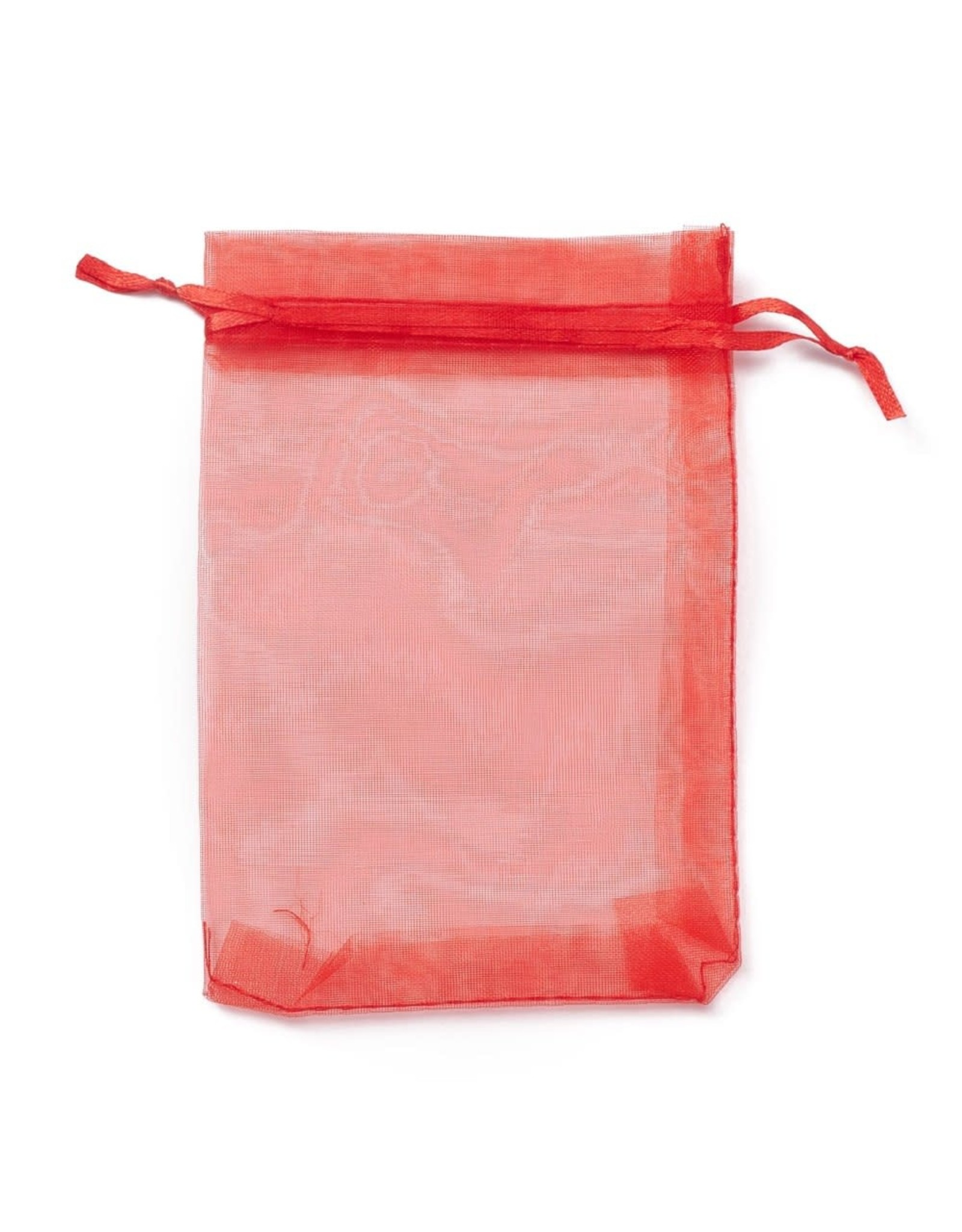 Organza Gift Bag Red  15x10cm  x10