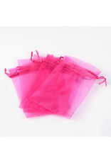 Organza Gift Bag Pink  15x10cm  x10
