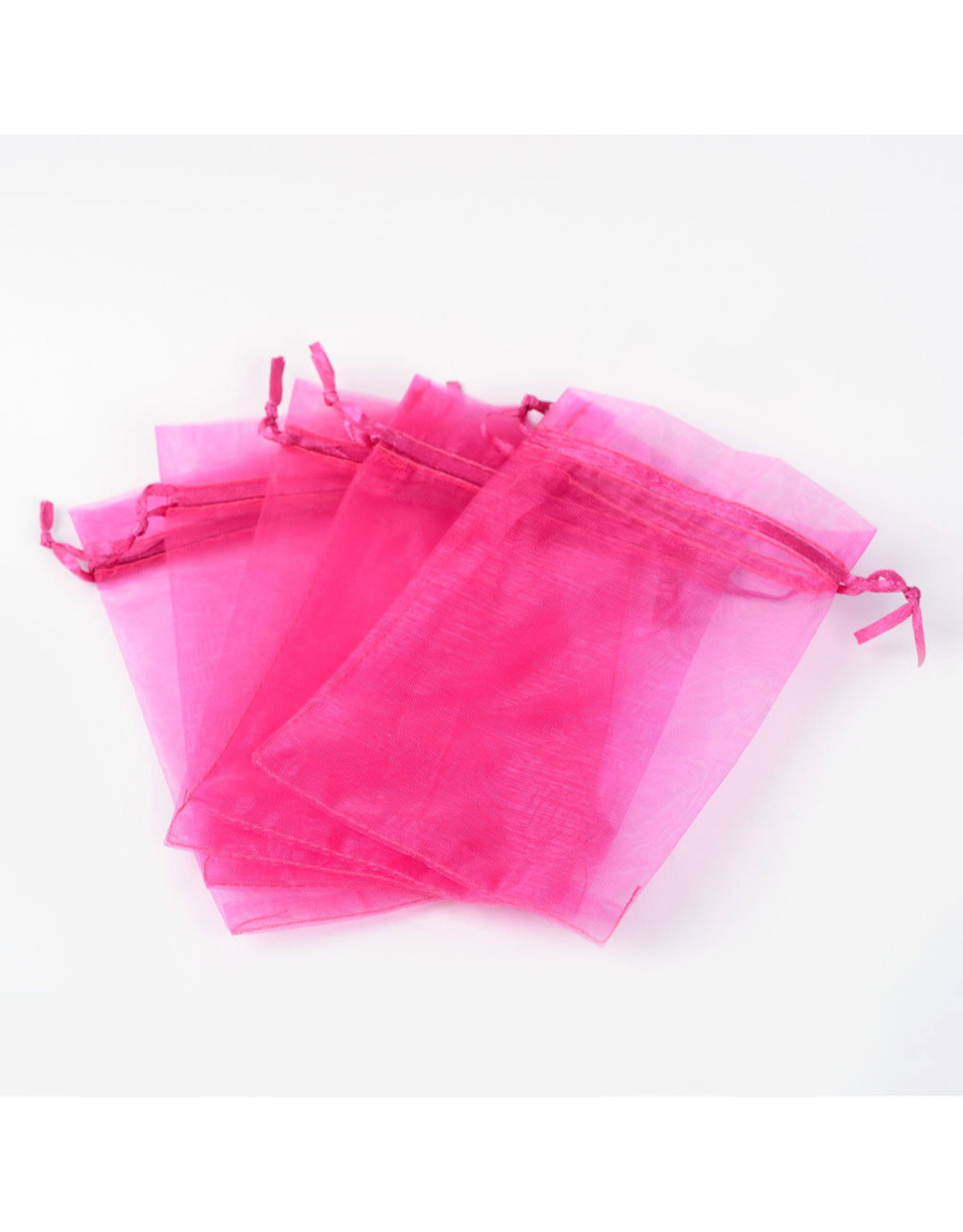 Organza Gift Bag Pink  15x10cm  x10