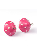Mushroom Assorted Colours 34x26mm x3 pair