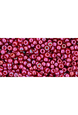 Toho 332  11  Round 6g  Raspberry Red Gold Lustre