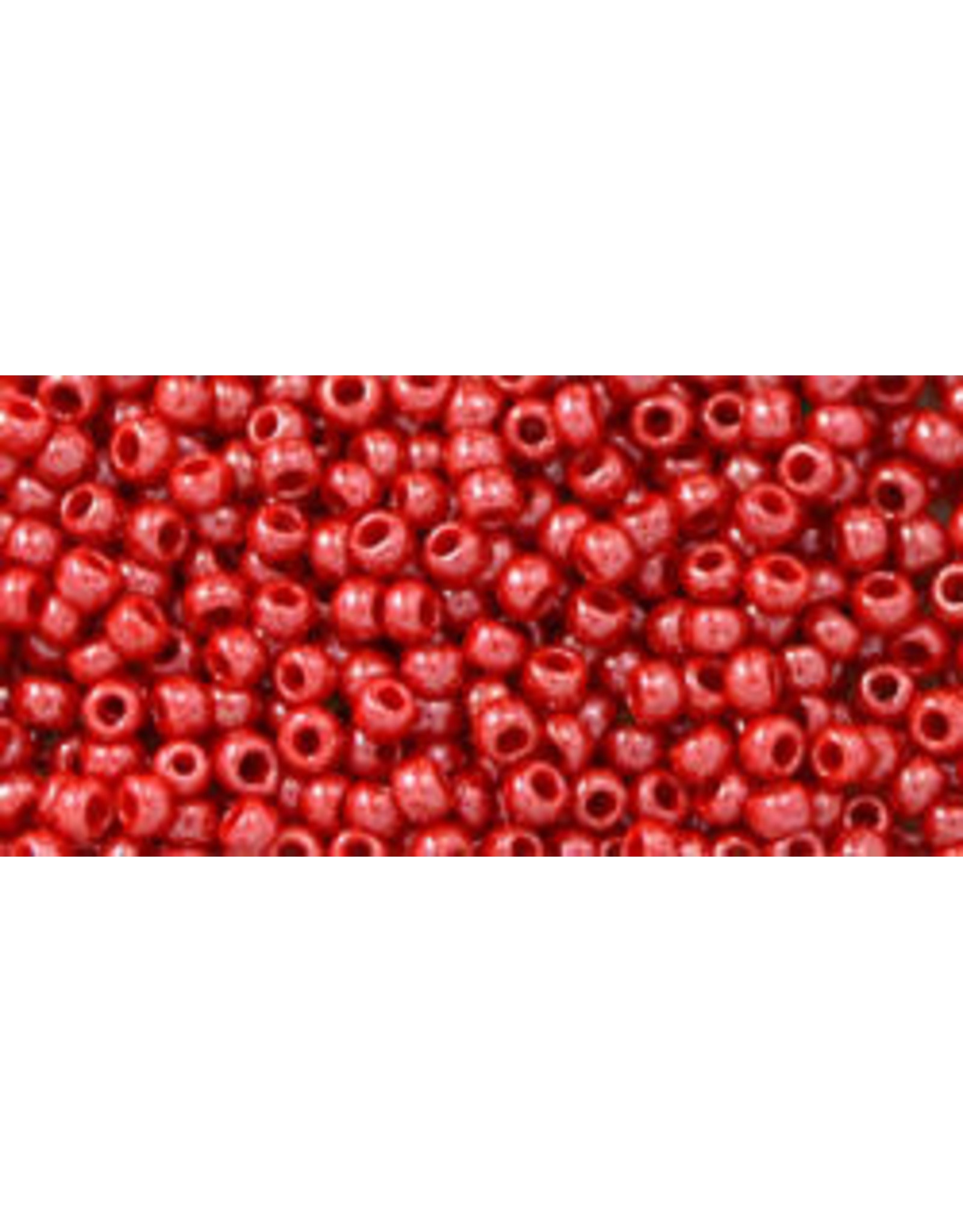 Toho 125B 11  Round  40g  Opaque Cherry Red Lustre