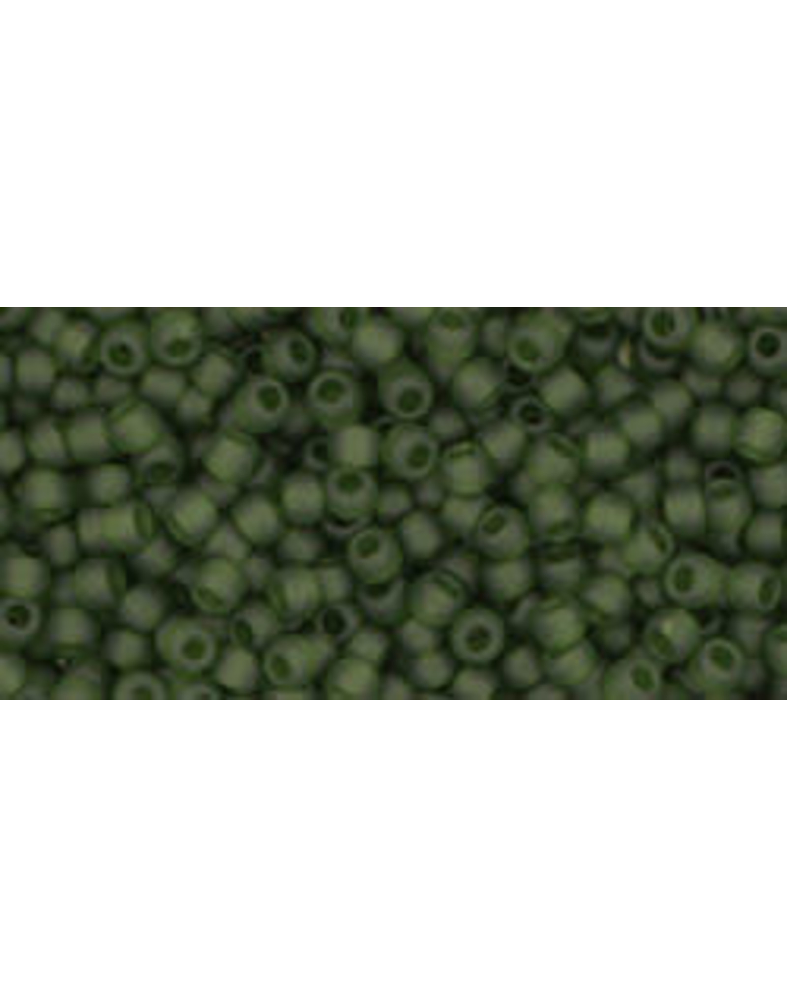 Toho 940fB  11  Round  40g  Transparent Dark Olive Green Matte