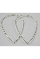 Teardrop Link Silver 25x38mm  x10