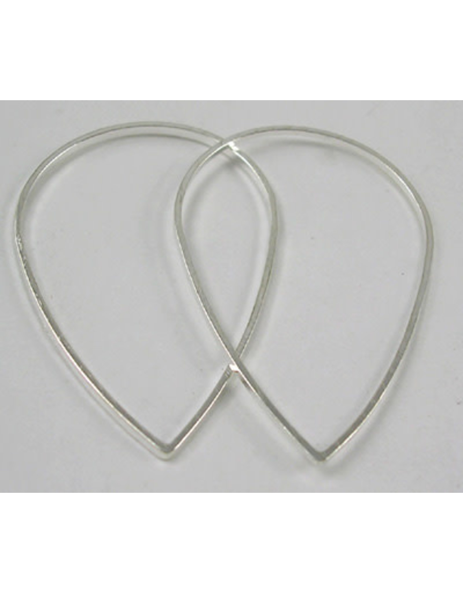 Teardrop Link Silver 25x38mm  x10