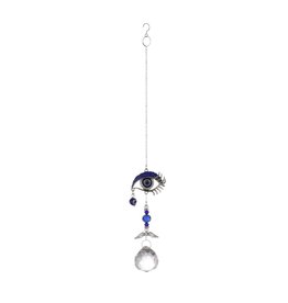 Suncatcher Evil Eye Crystal 6" & 6"  Chain x1