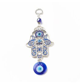 Enamel Evil Eye Hamsa Hand  7" x1