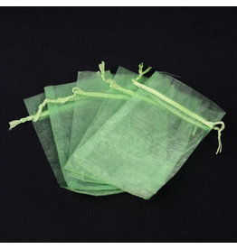 Organza Gift Bag Light Green  15x10cm  x10
