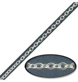 #2 Cable Chain  1.5x2mm  Silver  1 Foot NF