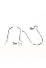 Ear Wire Kidney  25x17mm Stainless Steel   x100 NF
