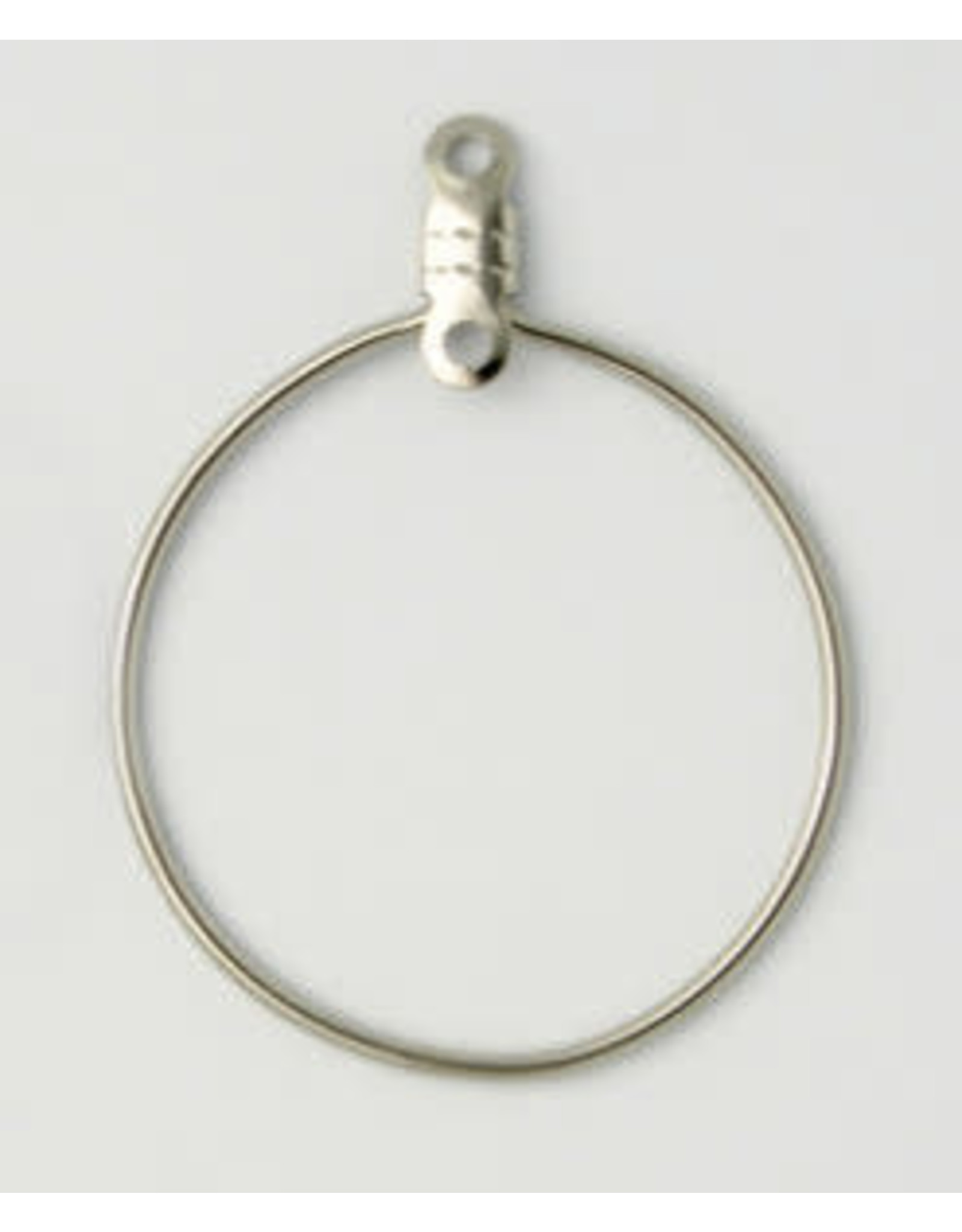 Earring Hoops with Link 25mm Nickel Colour NF x10
