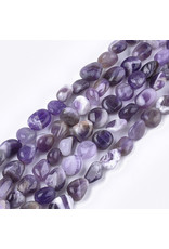 Amethyst  8-12mm Nugget Purple   15” Strand  Approx  x35