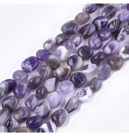 Amethyst  8-12mm Nugget Purple   15” Strand  Approx  x35
