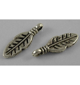 Feather Antique Silver 17x6mm   x100 NF