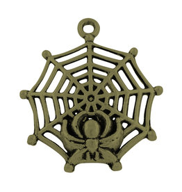 Spider and Web  31x27x6mm  Antique Bronze   x6 NF