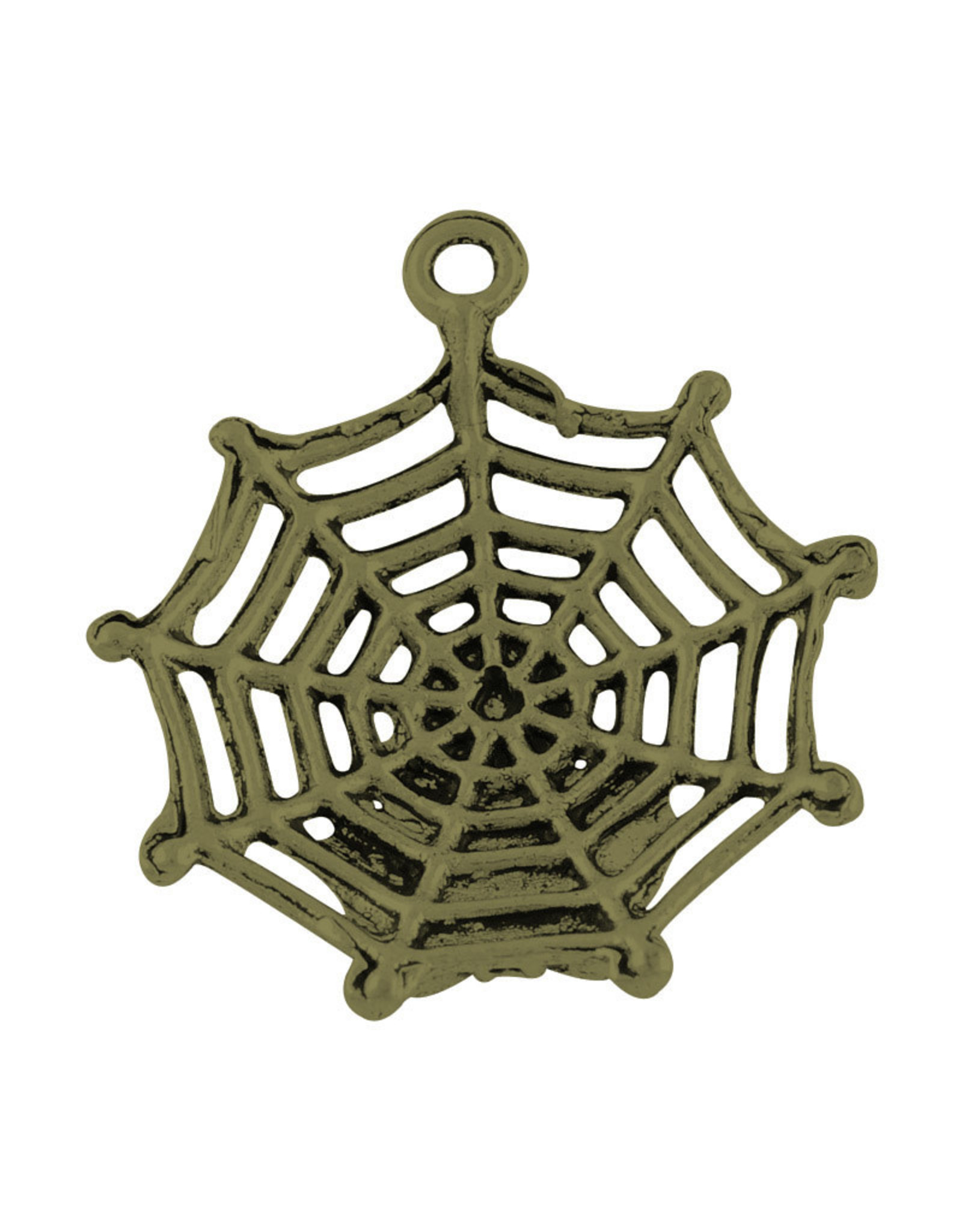 Spider and Web  31x27x6mm  Antique Bronze   x24  NF