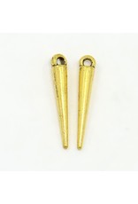 Spike Pendant Antique Gold 21x3mm  x50  NF