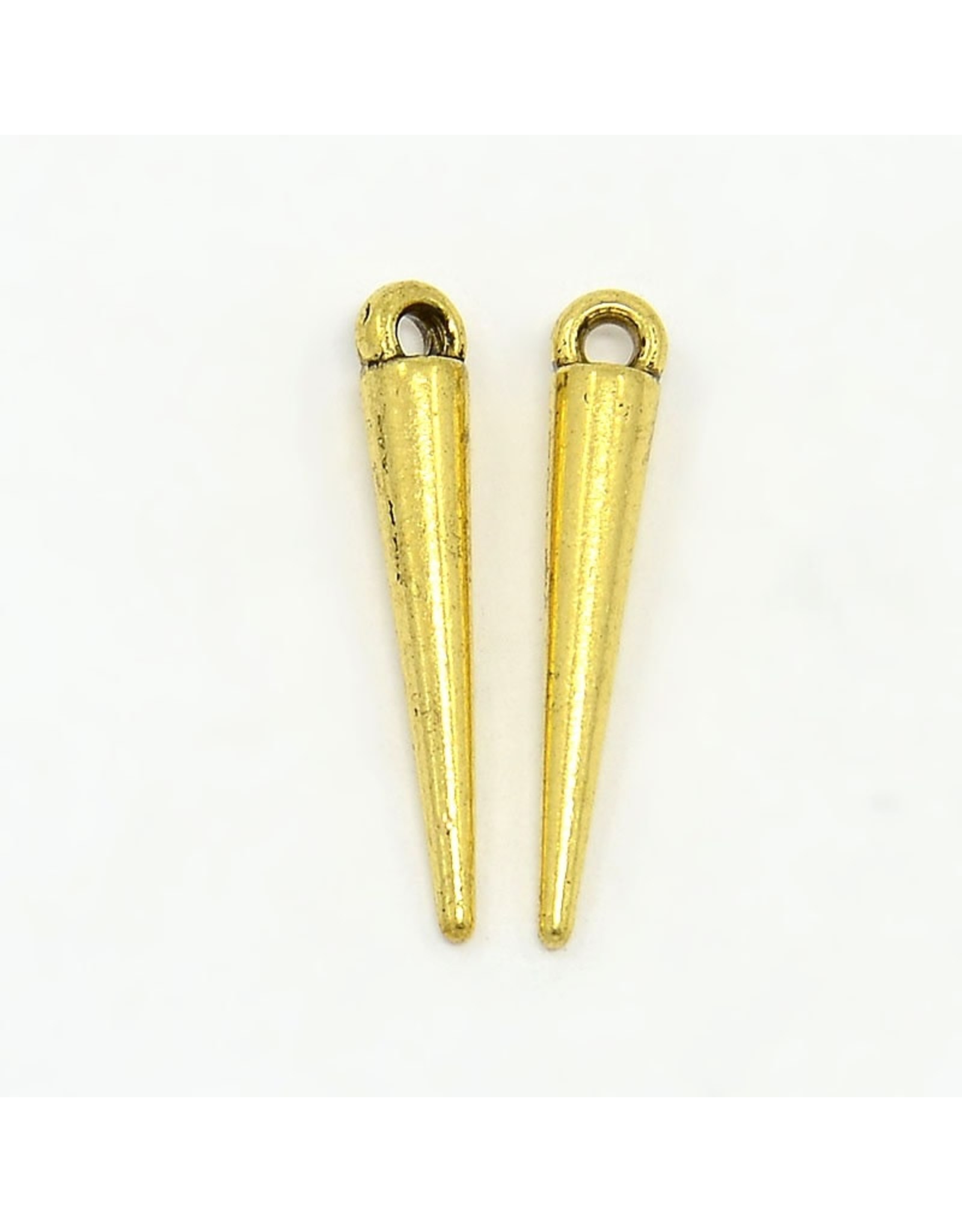 Spike Pendant Antique Gold 21x3mm  x50  NF