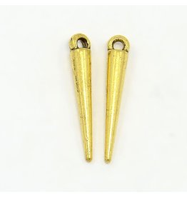 Spike Pendant Antique Gold 21x3mm  x50  NF