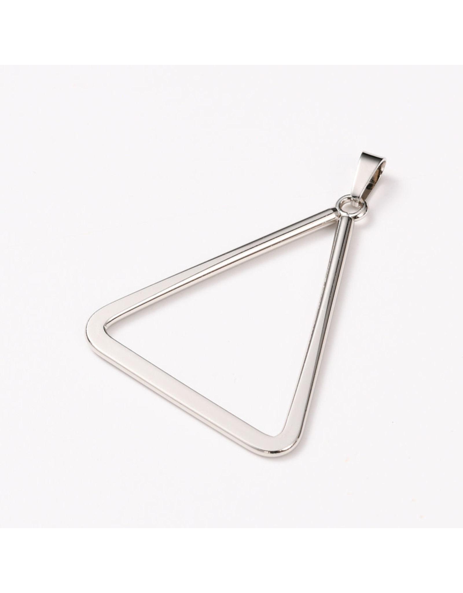 Triangle Earrings and Pendant  38x29mm Stainless Steel    x1 Set