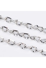 #14 Cable Chain Twisted 5x4mm Platinum 1 Foot  NF