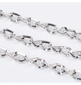 #14 Cable Chain Twisted 5x4mm Platinum 1 Foot  NF