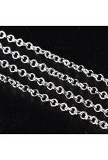 #24  Rolo Chain 2x1mm  Silver  1 Foot