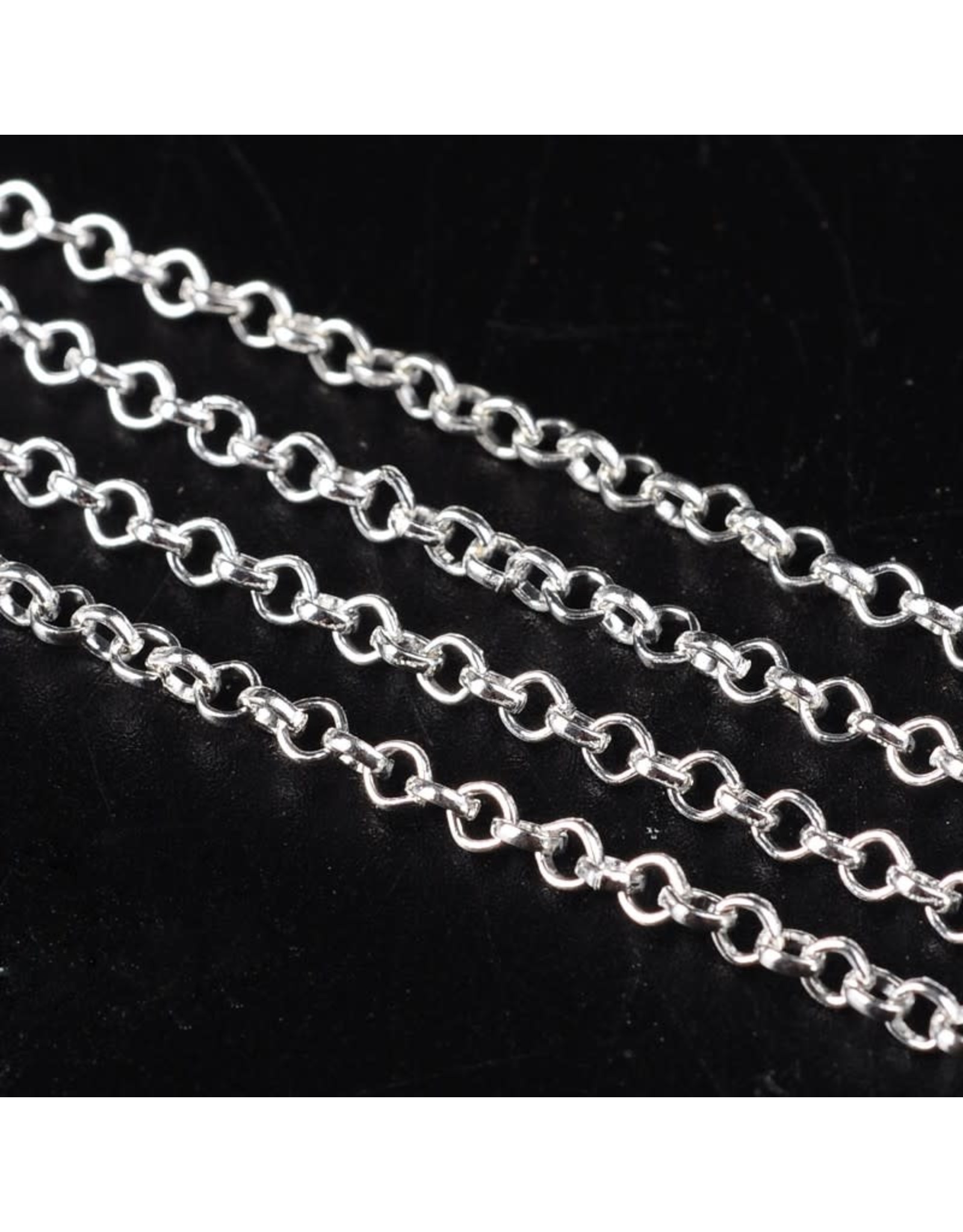 #24  Rolo Chain 2x1mm  Silver  1 Foot