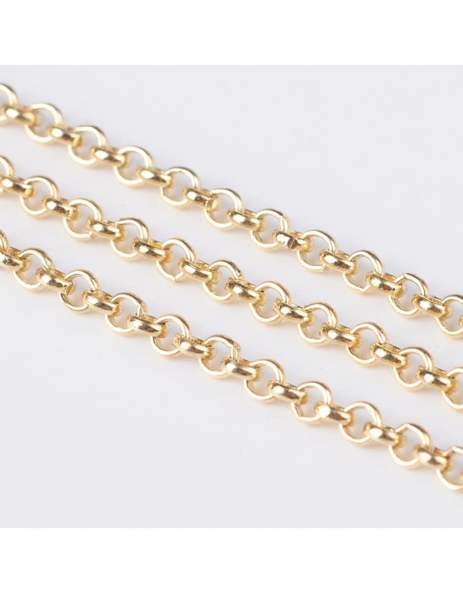 #24  Rolo Chain 2x1mm  Light Gold  1 Foot