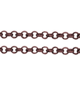 #24  Rolo Chain 2x1mm Antique Copper 1 Foot NF