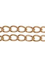 #39 Curb Chain Twisted   8x6mm  Antique Copper 1 Foot  NF