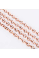#7 Cable Chain 3x2mm   Antique Copper  1 Foot  NF