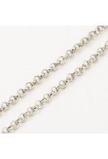 #24  Rolo Chain 2x1mm  Platinum  1 Foot