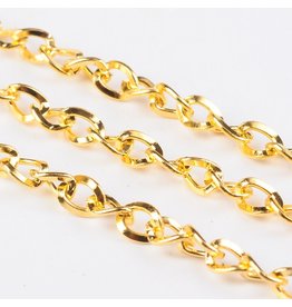 #14 Cable Chain Twisted 5x4mm  Gold 1 Foot  NF
