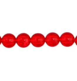 Round  6mm Transparent Raspberry Red   x1000