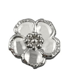 Flower Bead Platinum 24mm  x12  NF