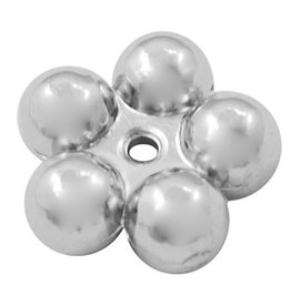 Flower Spacer Bead  Platinum 16mm  x20  NF