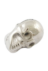 Skull Bead Platinum 18mm  x12  NF