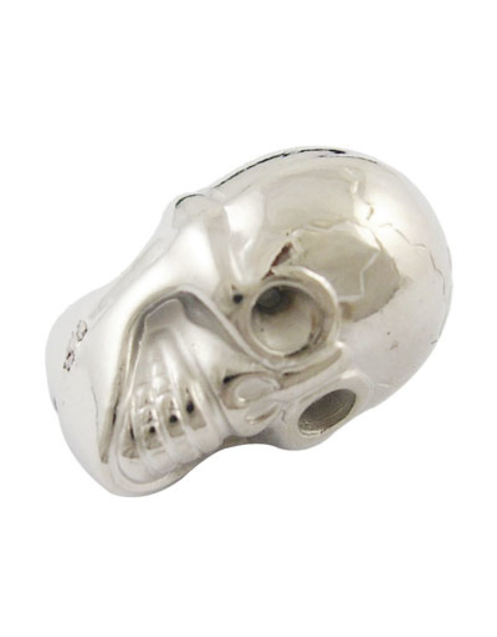 Skull Bead Platinum 18mm  x12  NF