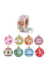 Sticker Christmas Balls  21x25mm  x500