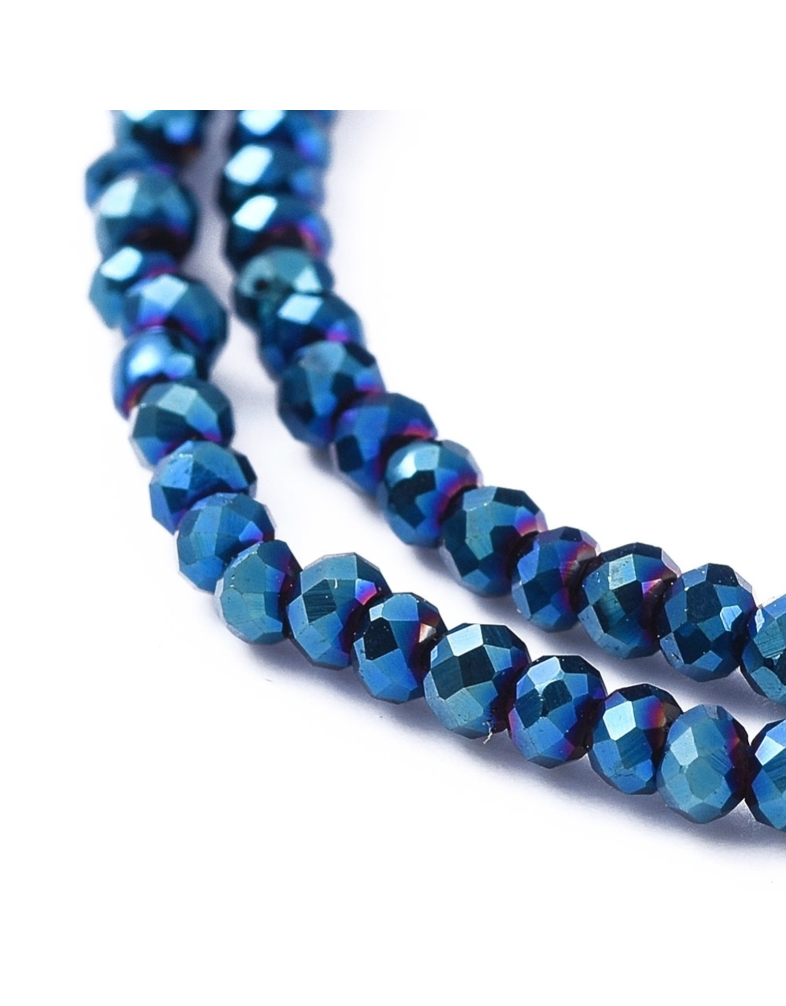 2x1.5mm Rondelle Dark Blue Metallic  x200