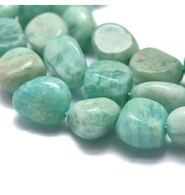 Amazonite  8mm Nugget Blue   15” Strand  Approx  x35